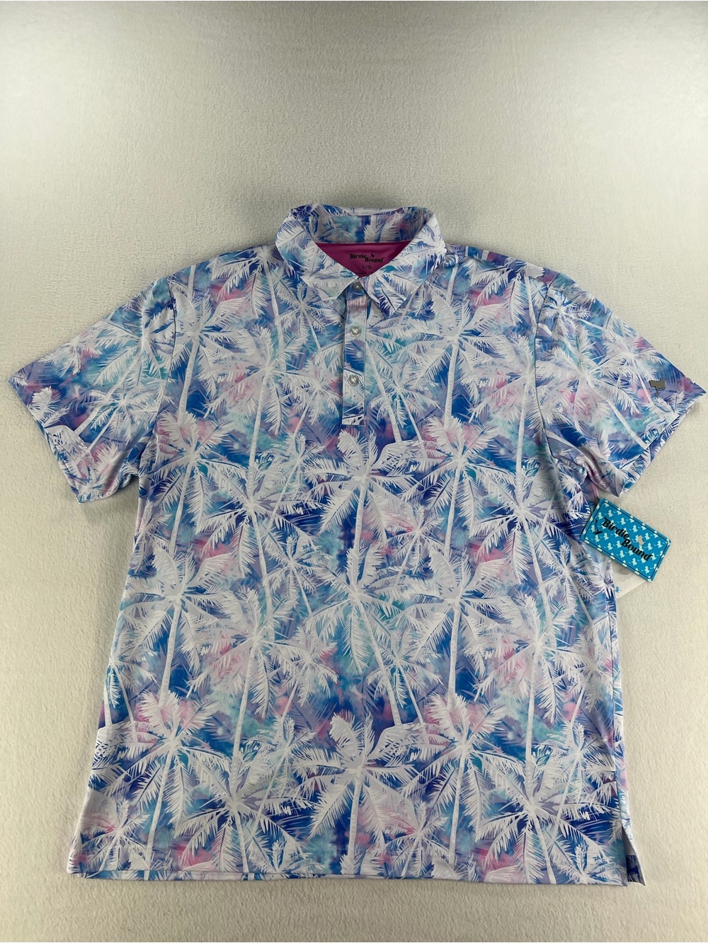 NWT Birdie Bound Mens “in The Shade” Golf Polo Shirt Size L Stretch Comfort